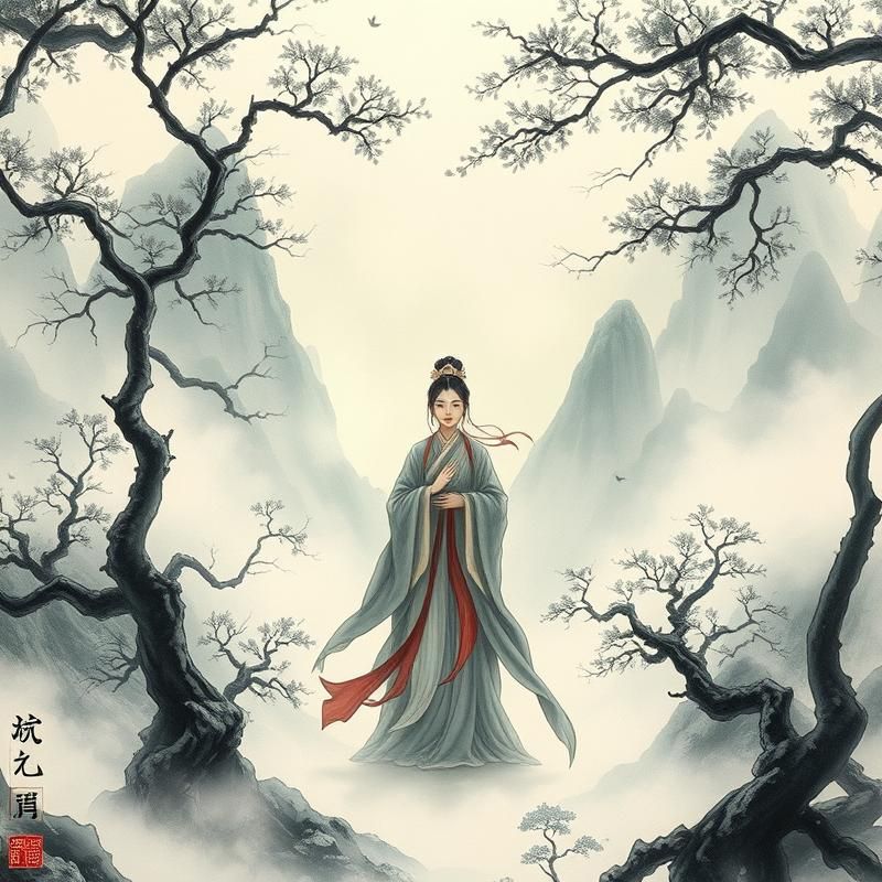 chinese painting style AI art