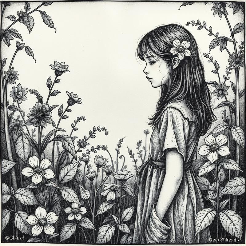 etching style AI art