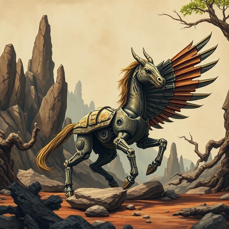 primitive style AI art