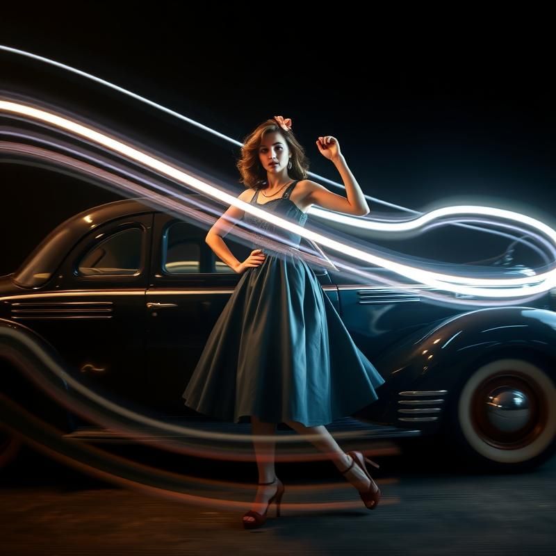 light painting style AI art