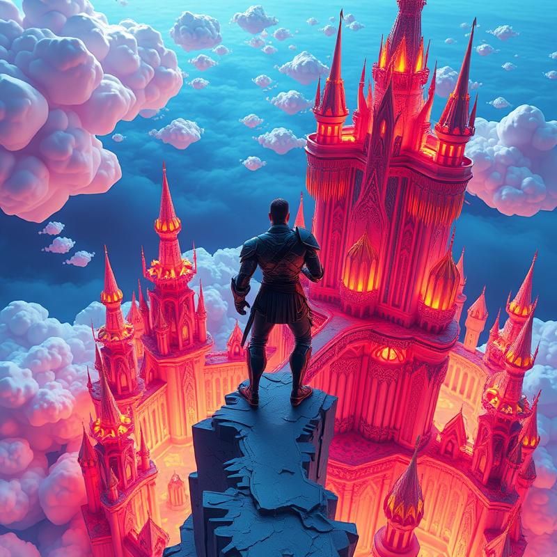 3D rendering style AI art