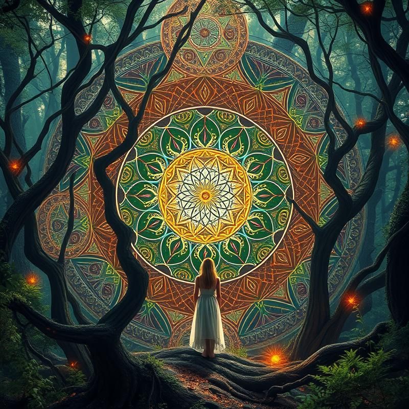 sacred geometry style AI art