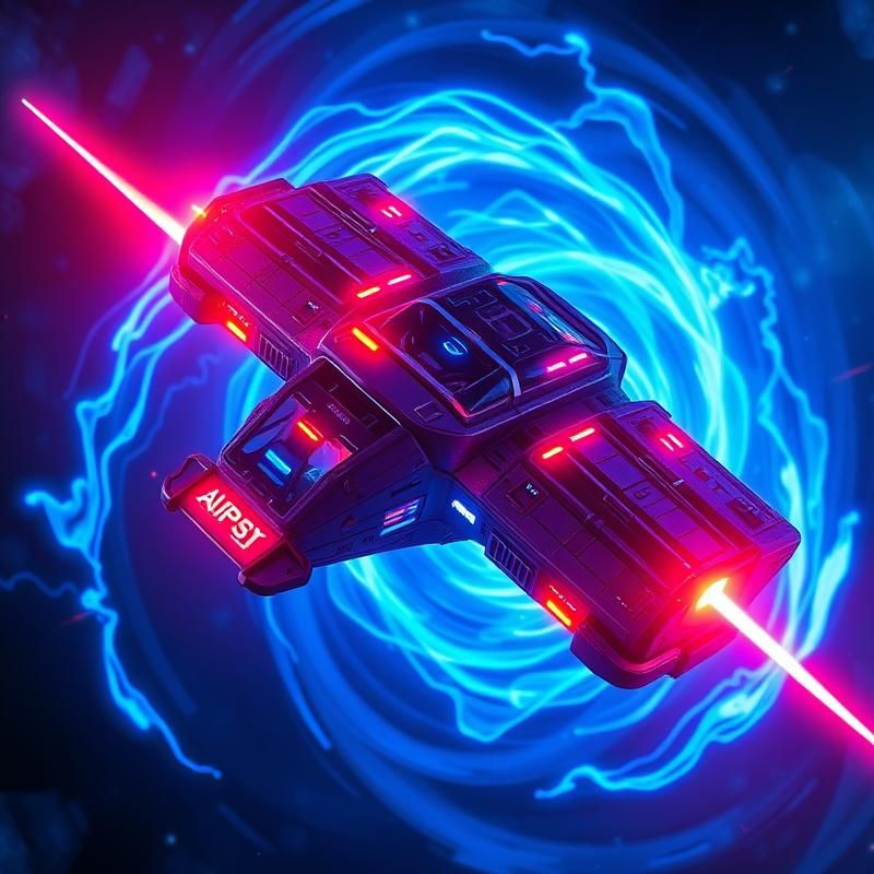 neon art style AI art