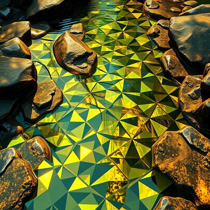 geometric style AI art