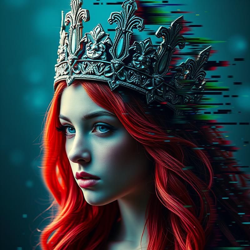 glitch art style AI art