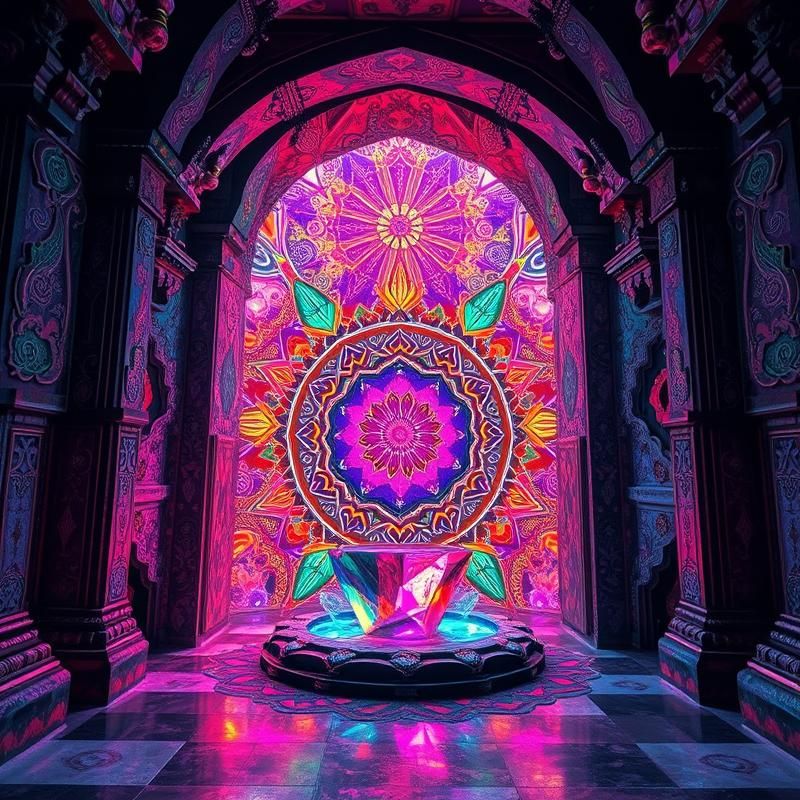 psychedelic style AI art