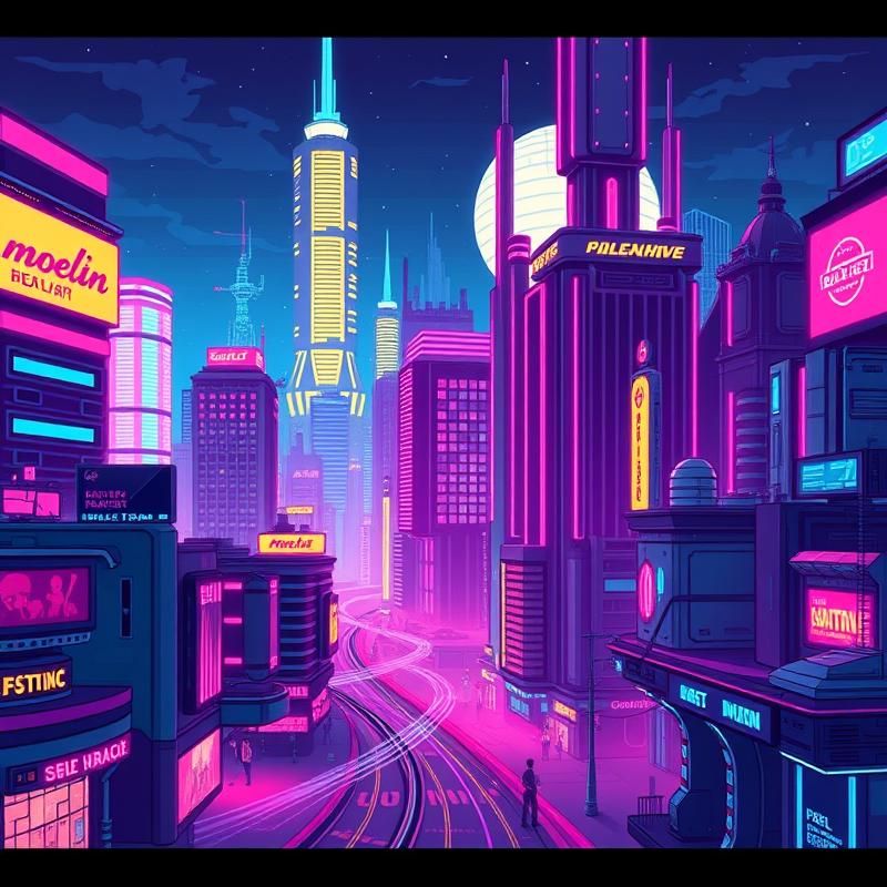 synthwave style AI art