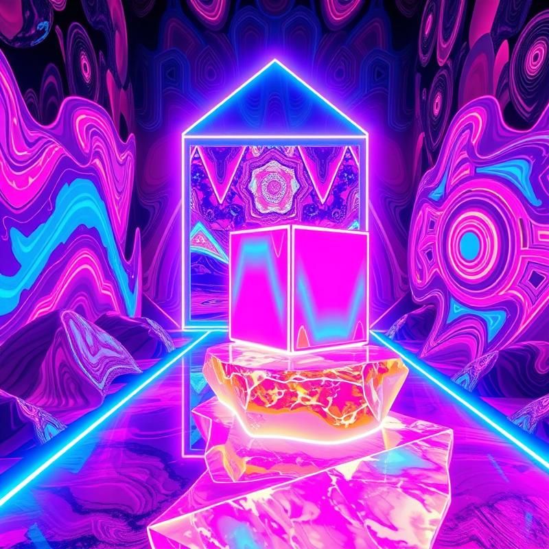 neon art style AI art