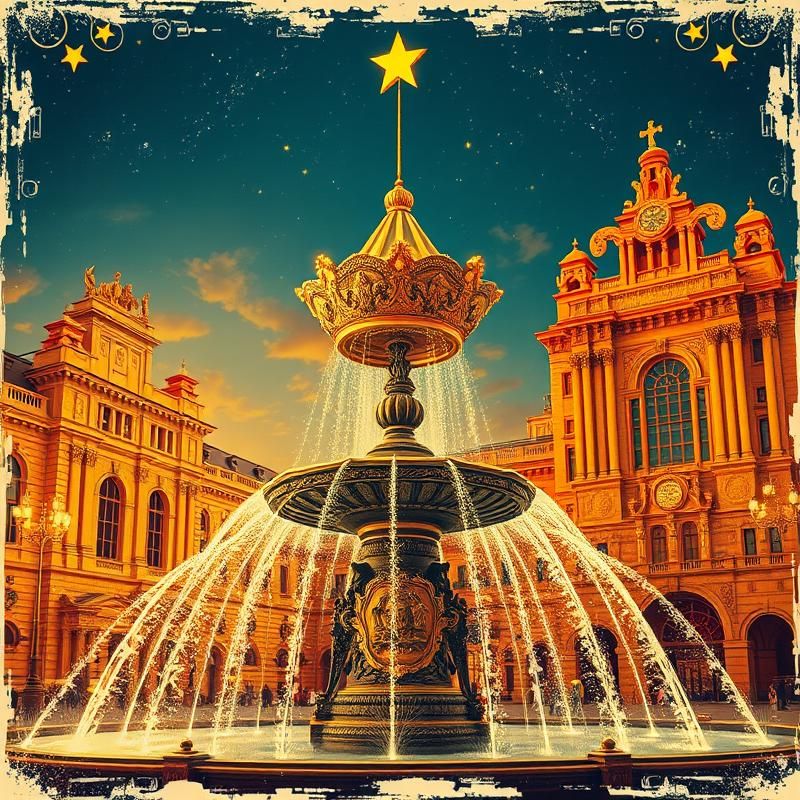 vintage poster style AI art
