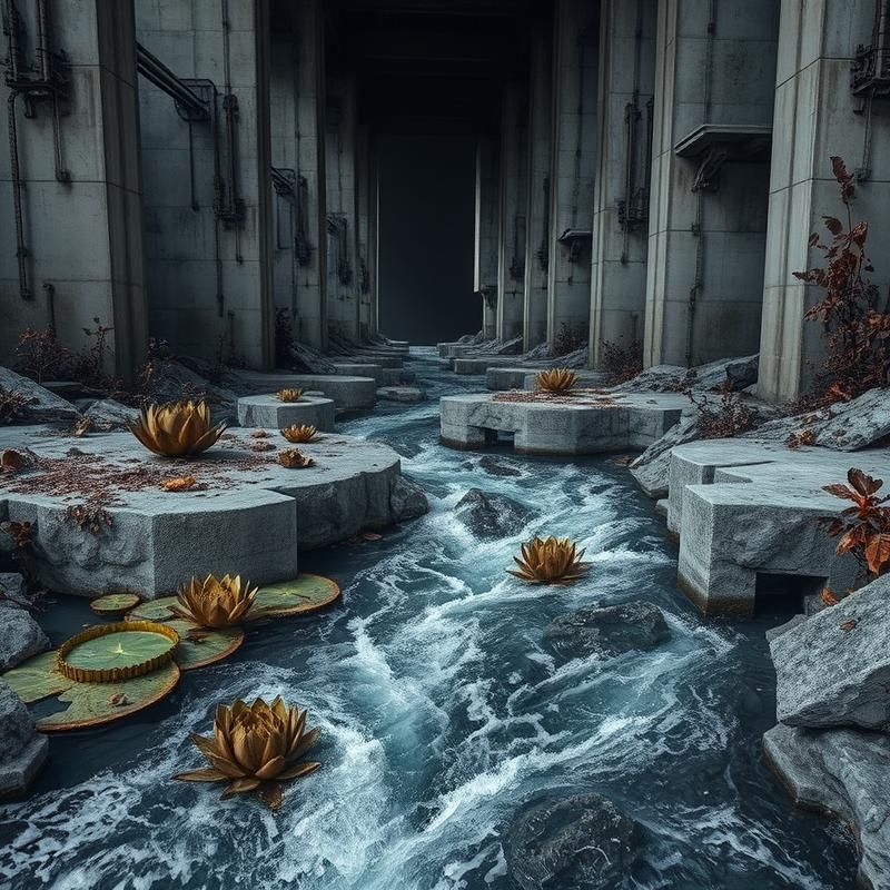 brutalist style AI art