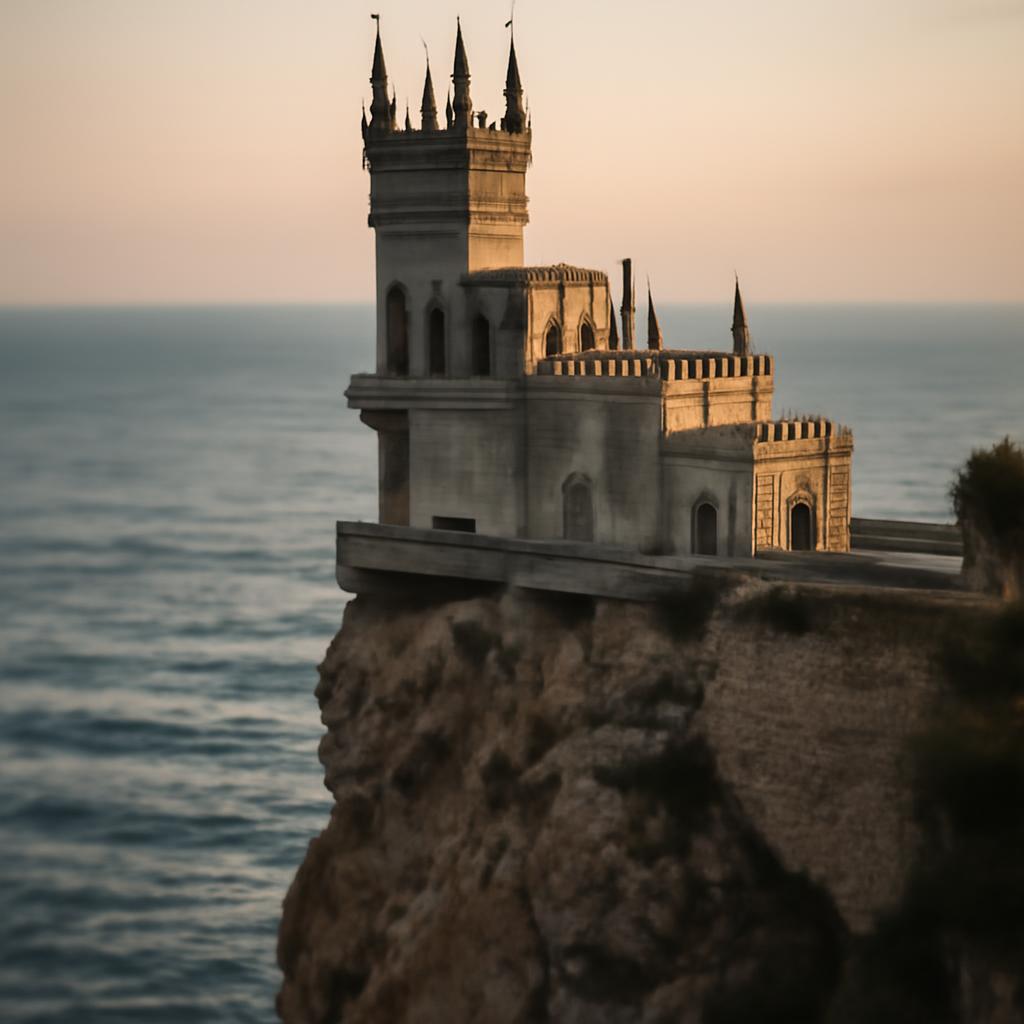 Ласточкино гнездо на скале над Черным морем