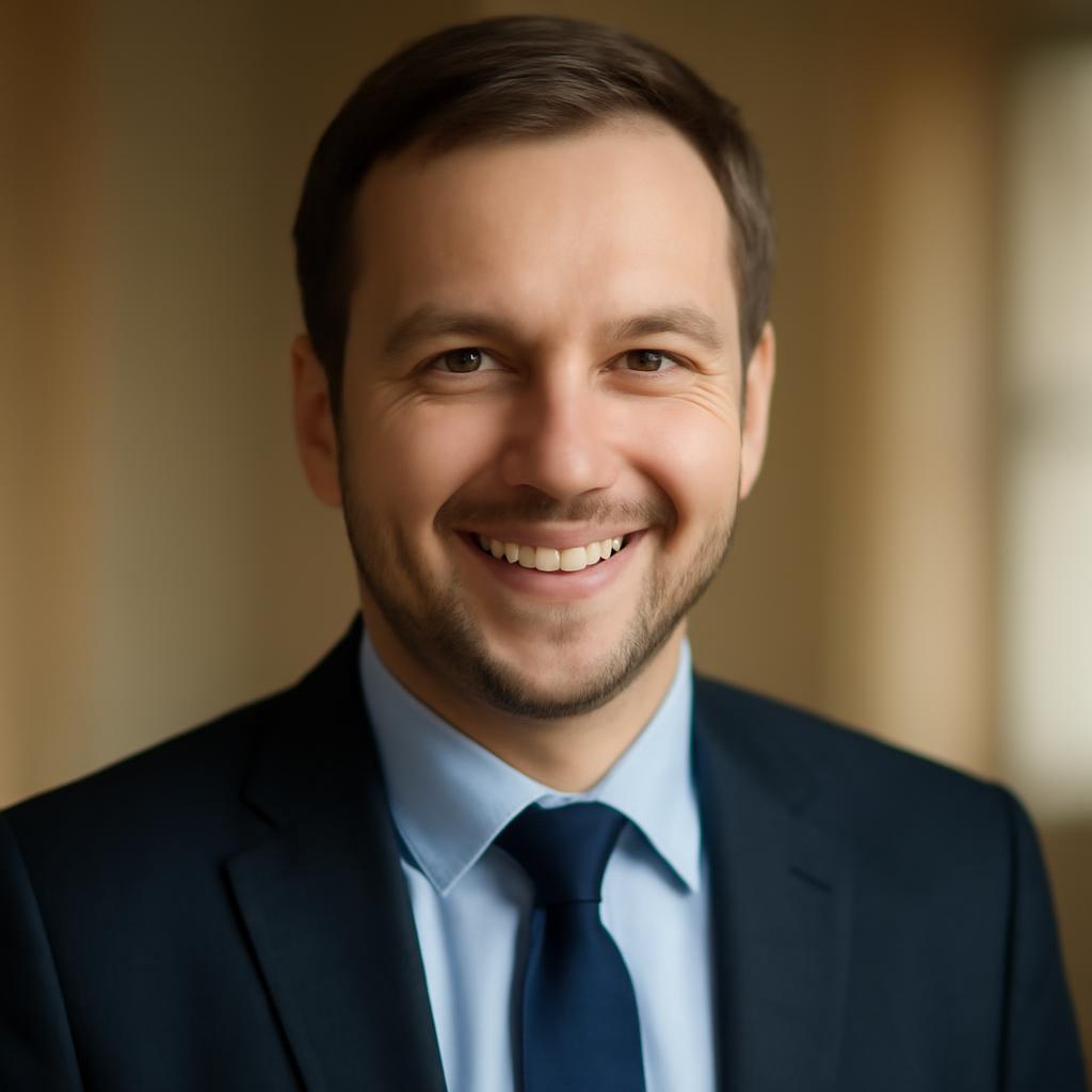 Дмитрий Козлов — портрет автора в деловом стиле с улыбкой