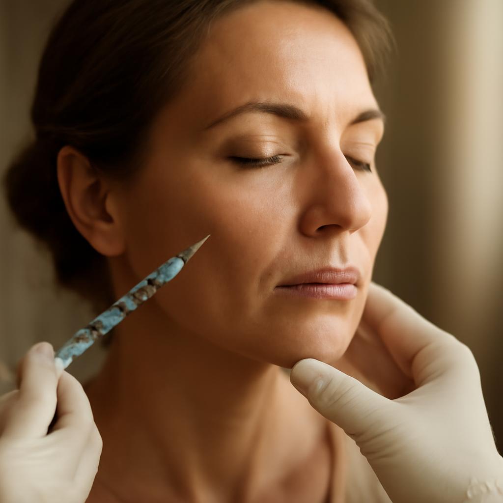 Общий вид процедуры контурной пластики лица