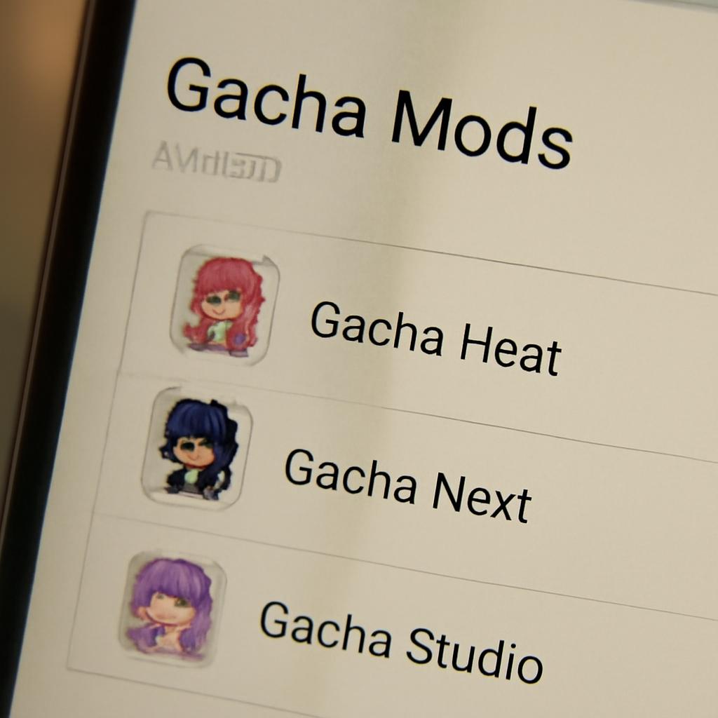 Раздел модов для Gacha на Android-ресурсе с примерами файлов