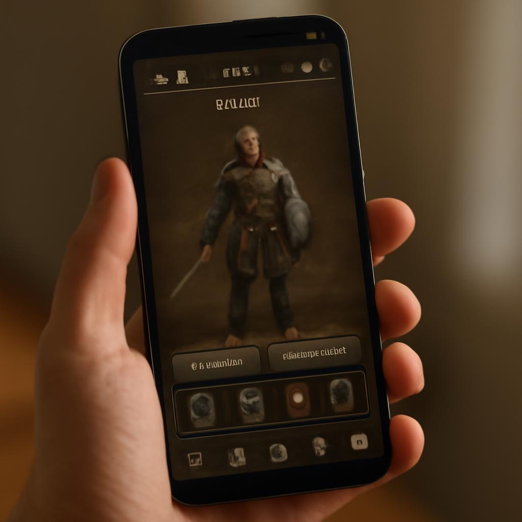 Экран ролевой игры с русским интерфейсом на Android