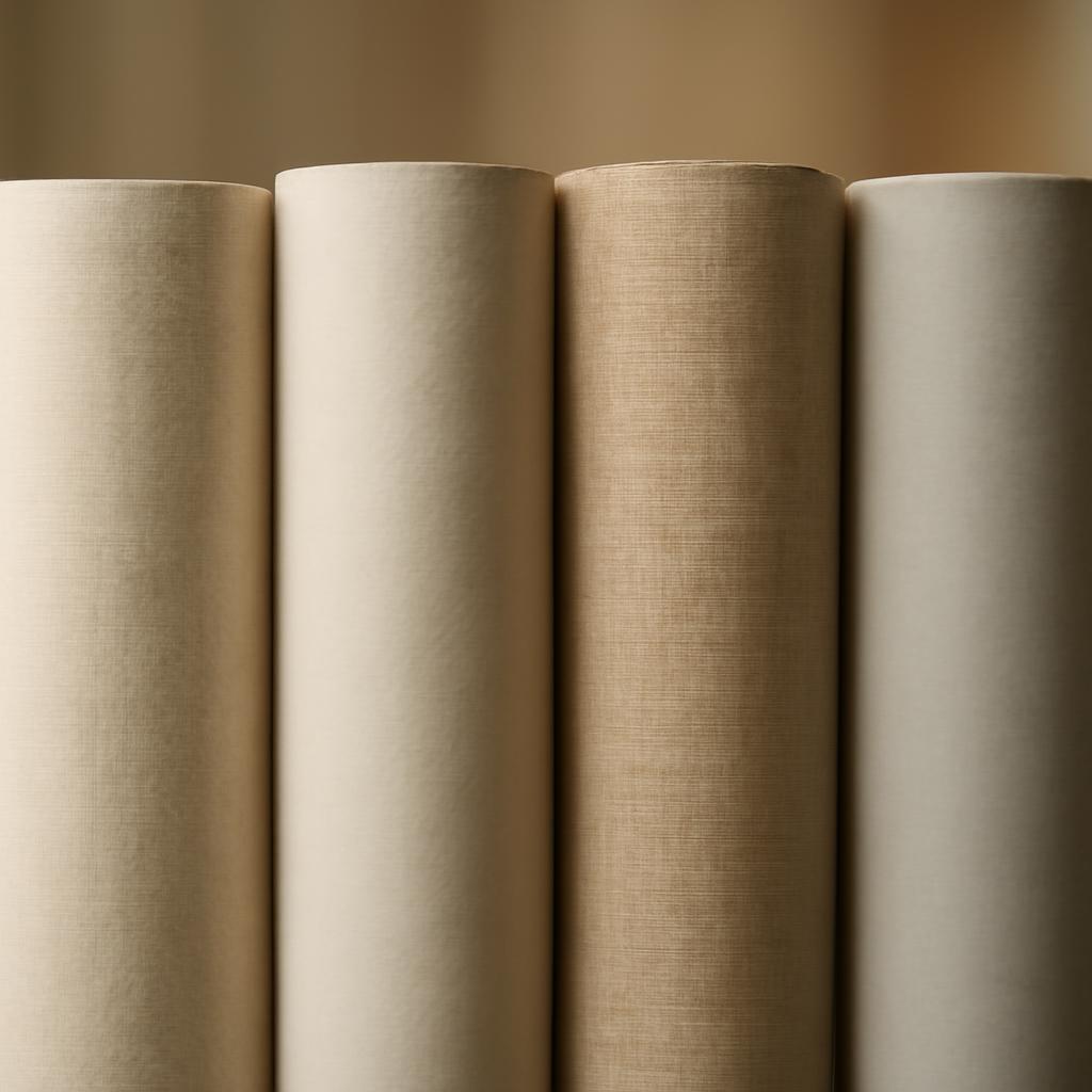 Разные материалы рулонных штор для панорамных окон