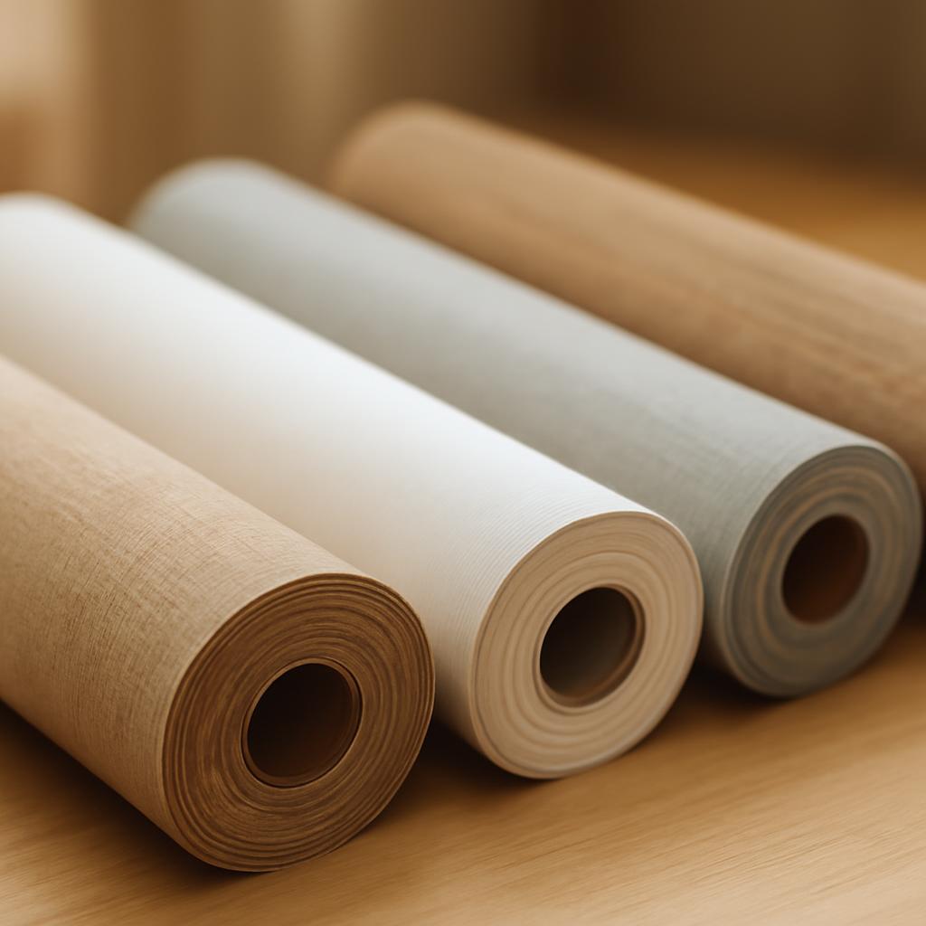 Различные материалы рулонных штор для кухни