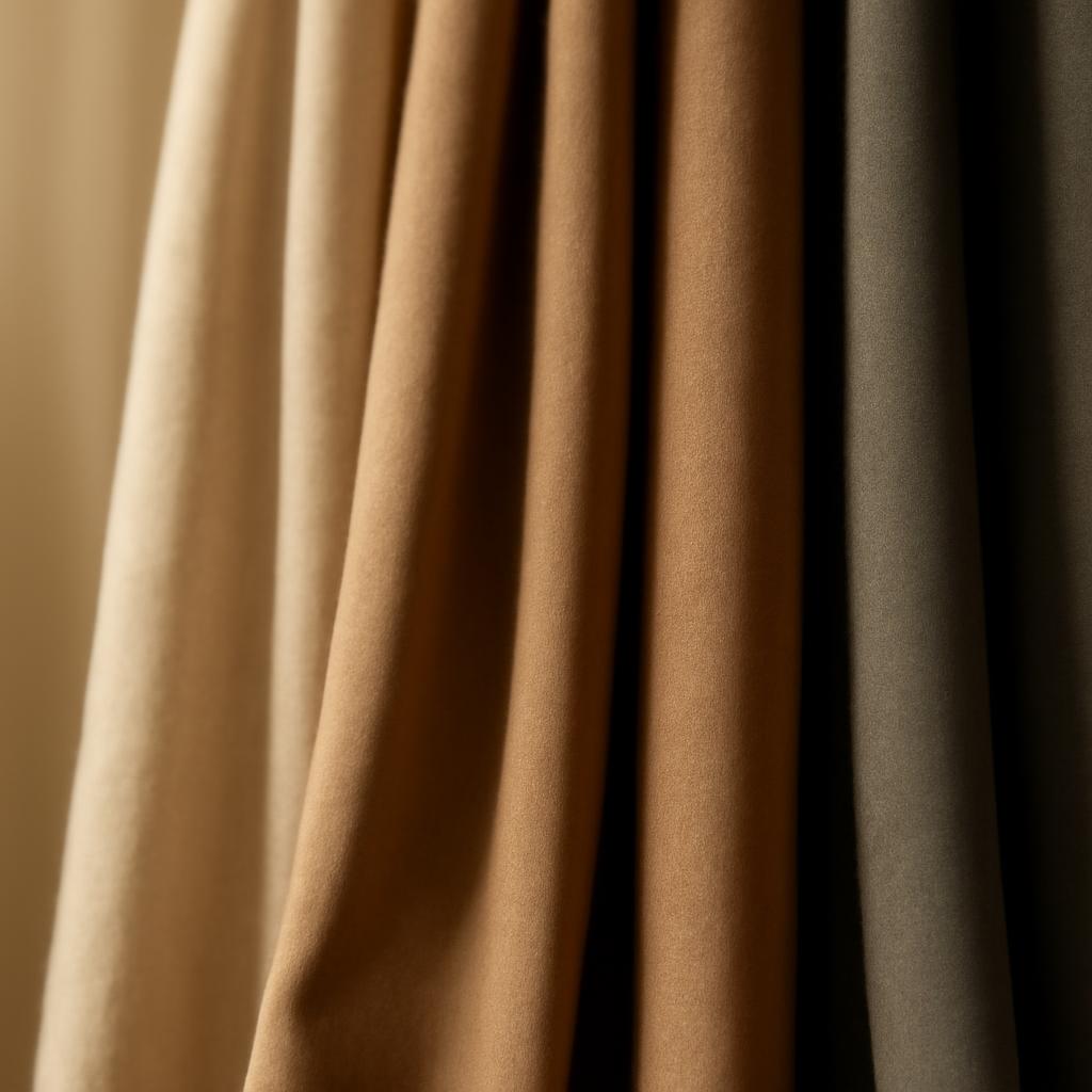 Различные ткани для формирования складок на шторах