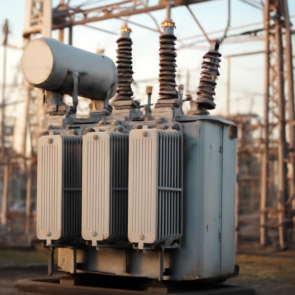 Силовой трансформатор на подстанции в России