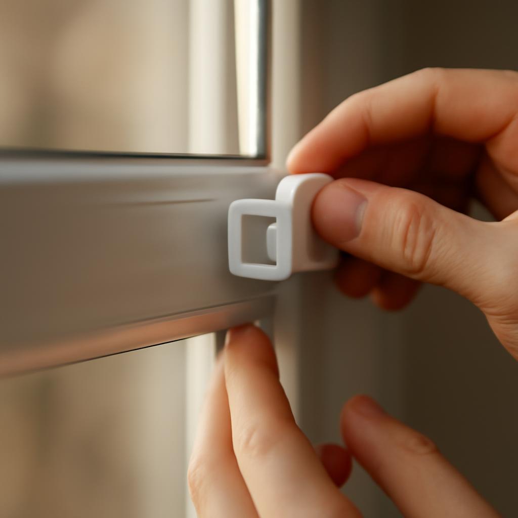 Установка клипс для жалюзи на пластиковую раму