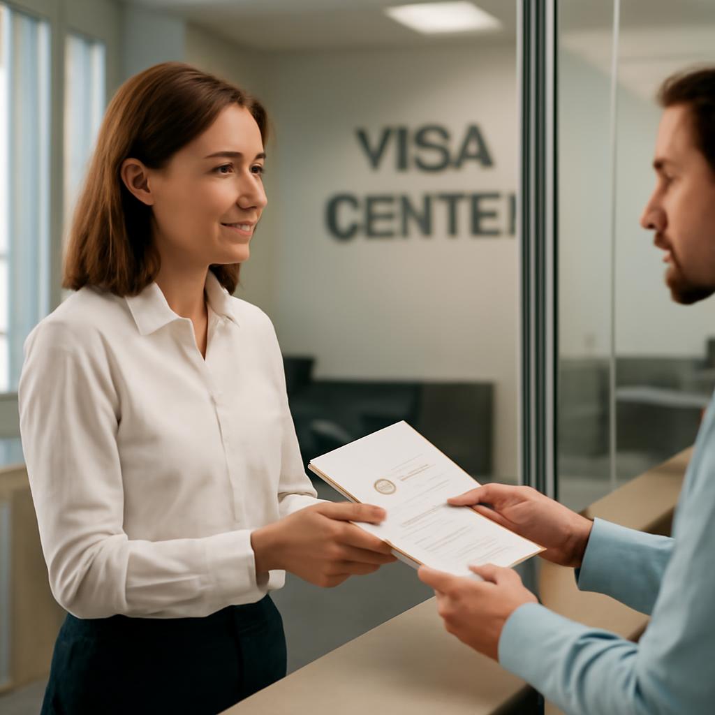 Процесс подачи документов на визу в визовом центре