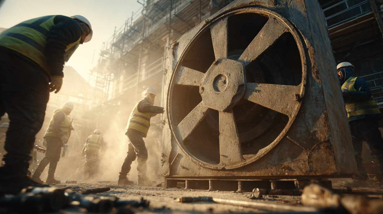 Установка осевого вентилятора 125 мм на строительном объекте для вентиляции