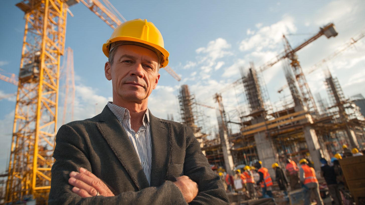 Сергей Волков — портрет автора в профессиональной обстановке на фоне строительной площадки