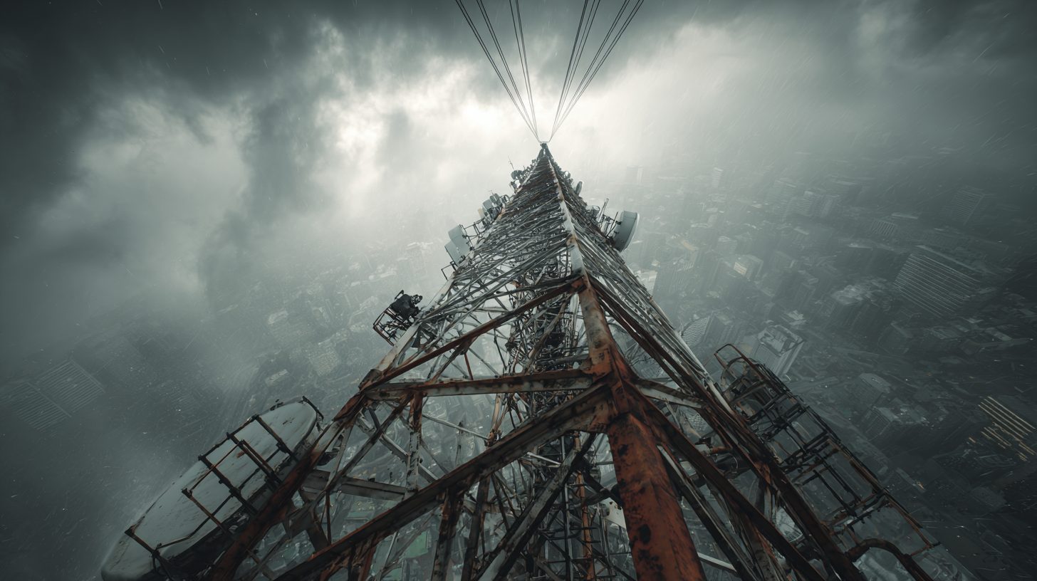 Вертикальная анкерная линия на промышленной вышке