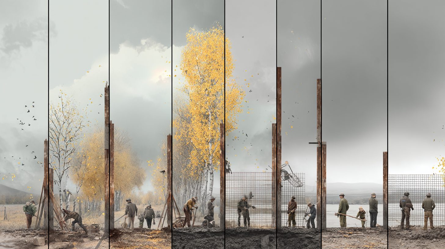 Этапы установки евроштакетника на столбы в самарском климате