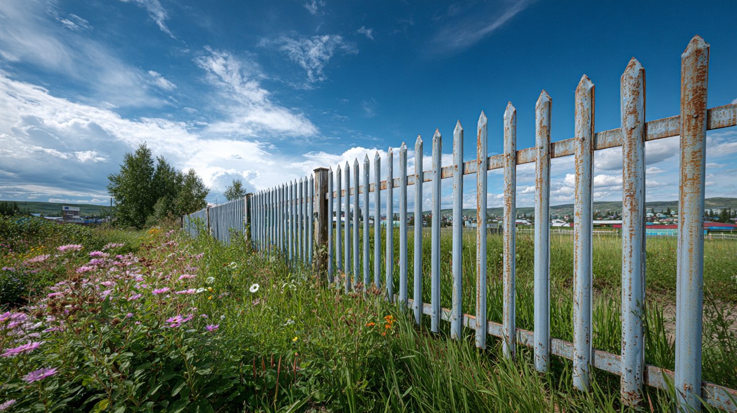 Забор из металлического штакетника на участке в Самаре