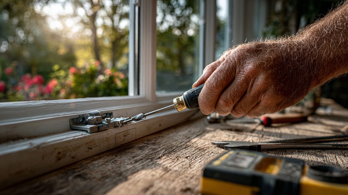 Регулировка вертикального положения петель пластикового окна