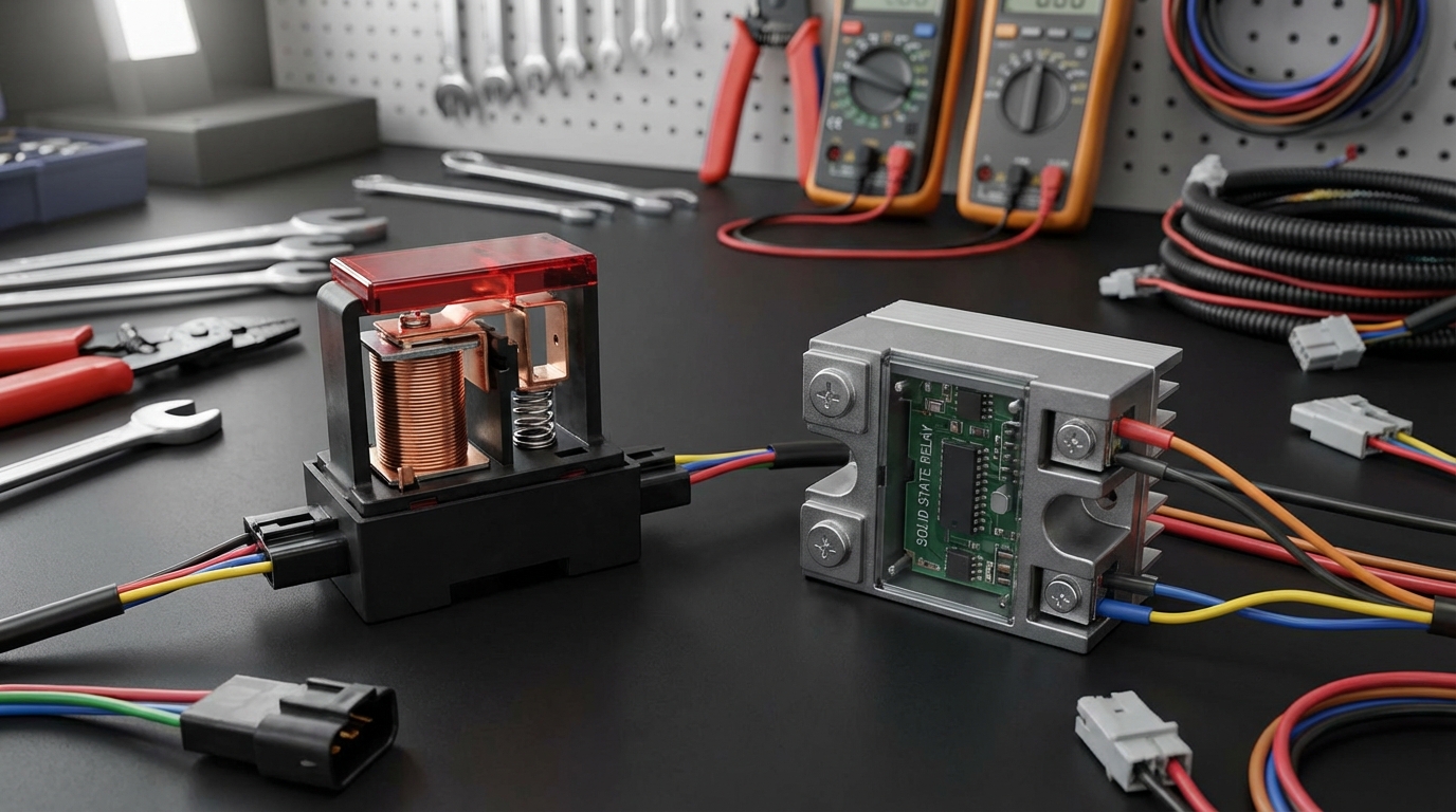 Сравнение электромагнитного и полупроводникового реле в автоэлектрике