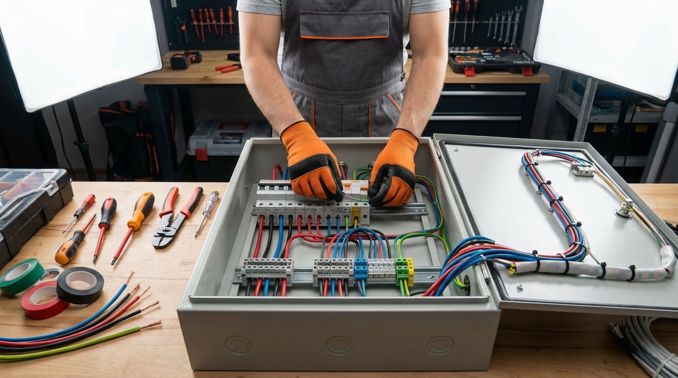 Пошаговый монтаж проводки в распределительном щите