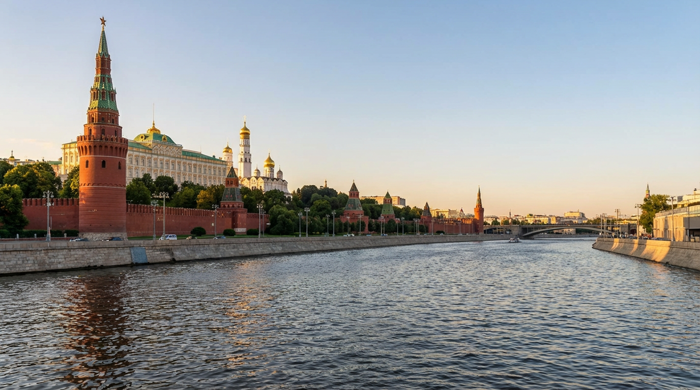 Вид на Кремль с Москвы-реки во время экскурсии