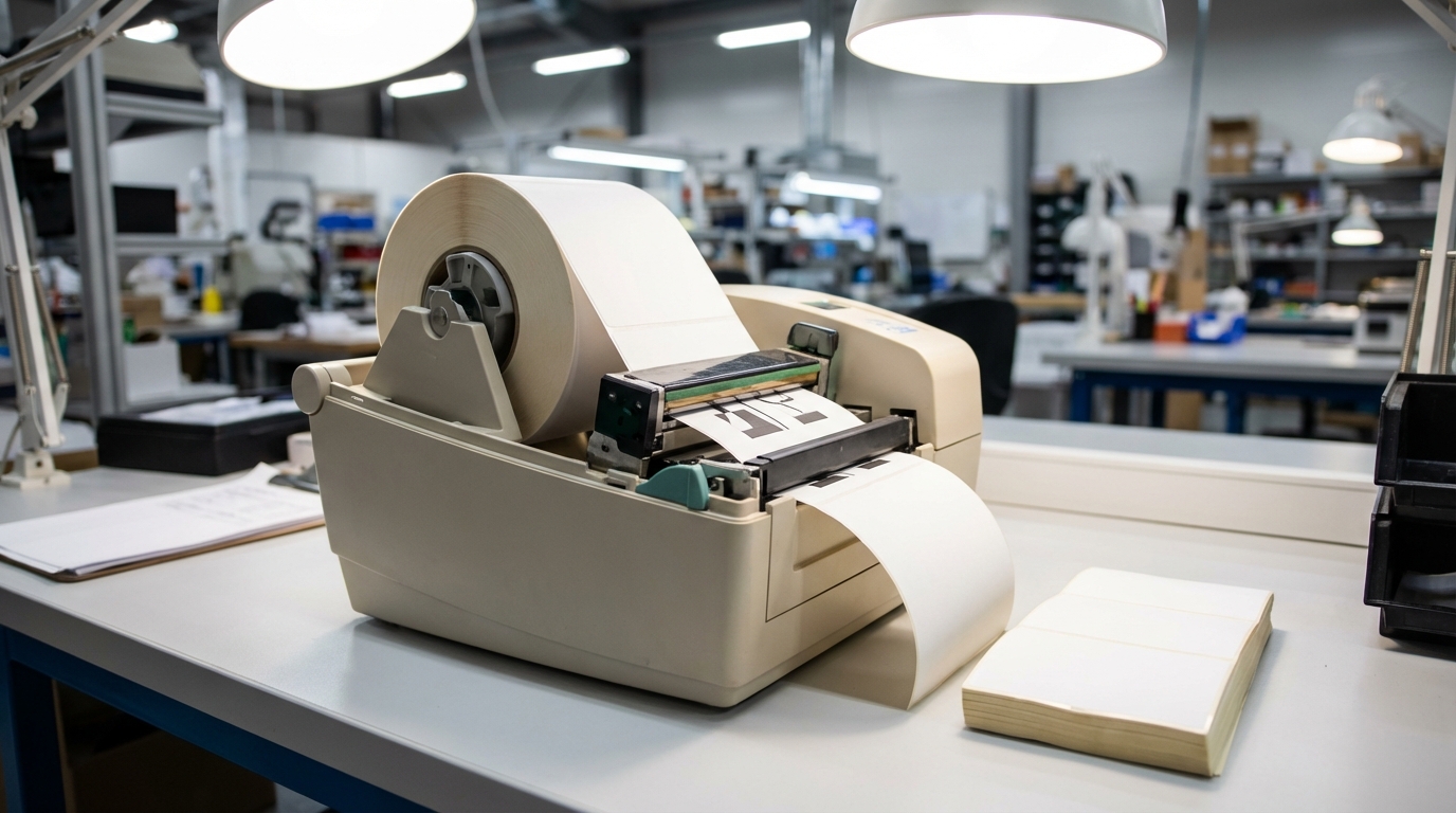 Процесс печати этикеток на принтере TSC TE210