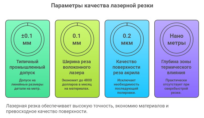 Инфографика - параметры качества лазерной резки