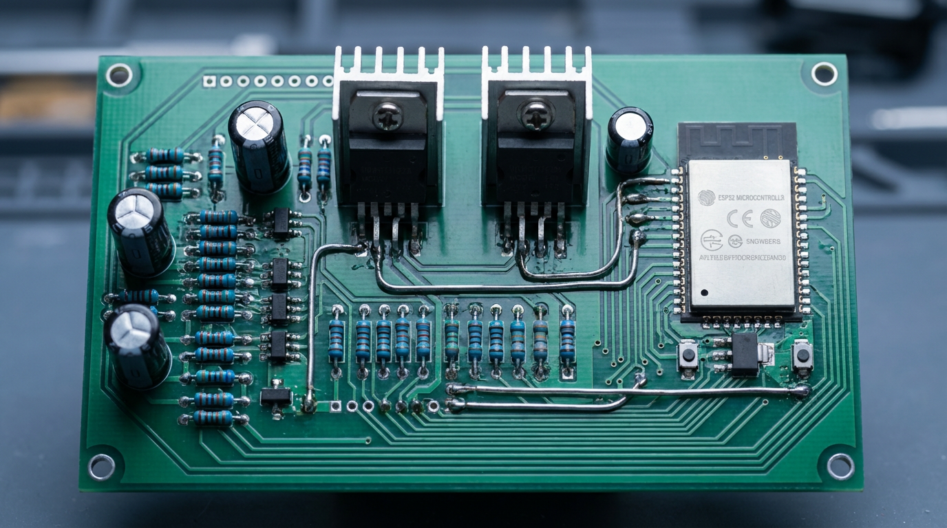 Принципиальная схема с полевыми транзисторами для умного светильника