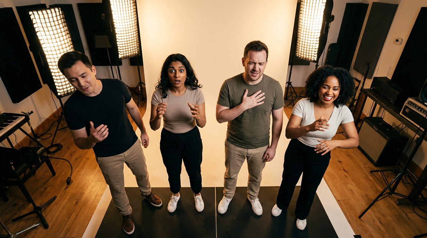 Схема различных видов мелизмов в вокале