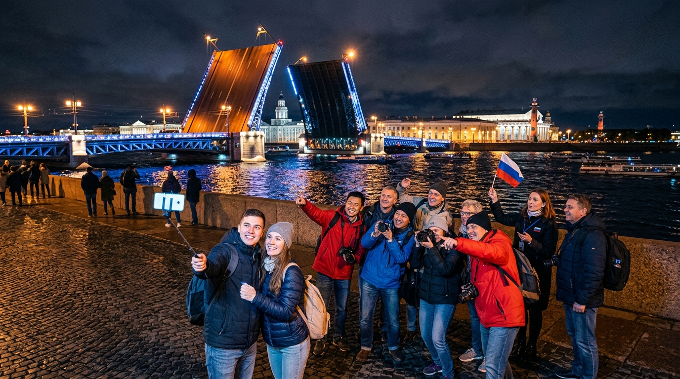 Ночные экскурсии по разводным мостам Санкт-Петербурга обогащают любое путешествие по России