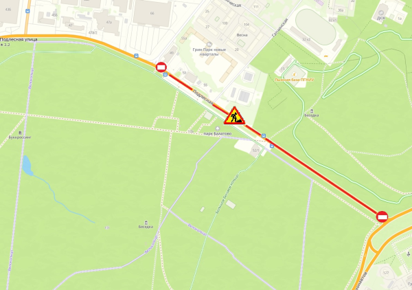 Улицу Подлесную в Перми закроют для движения на ночь 20-21 марта