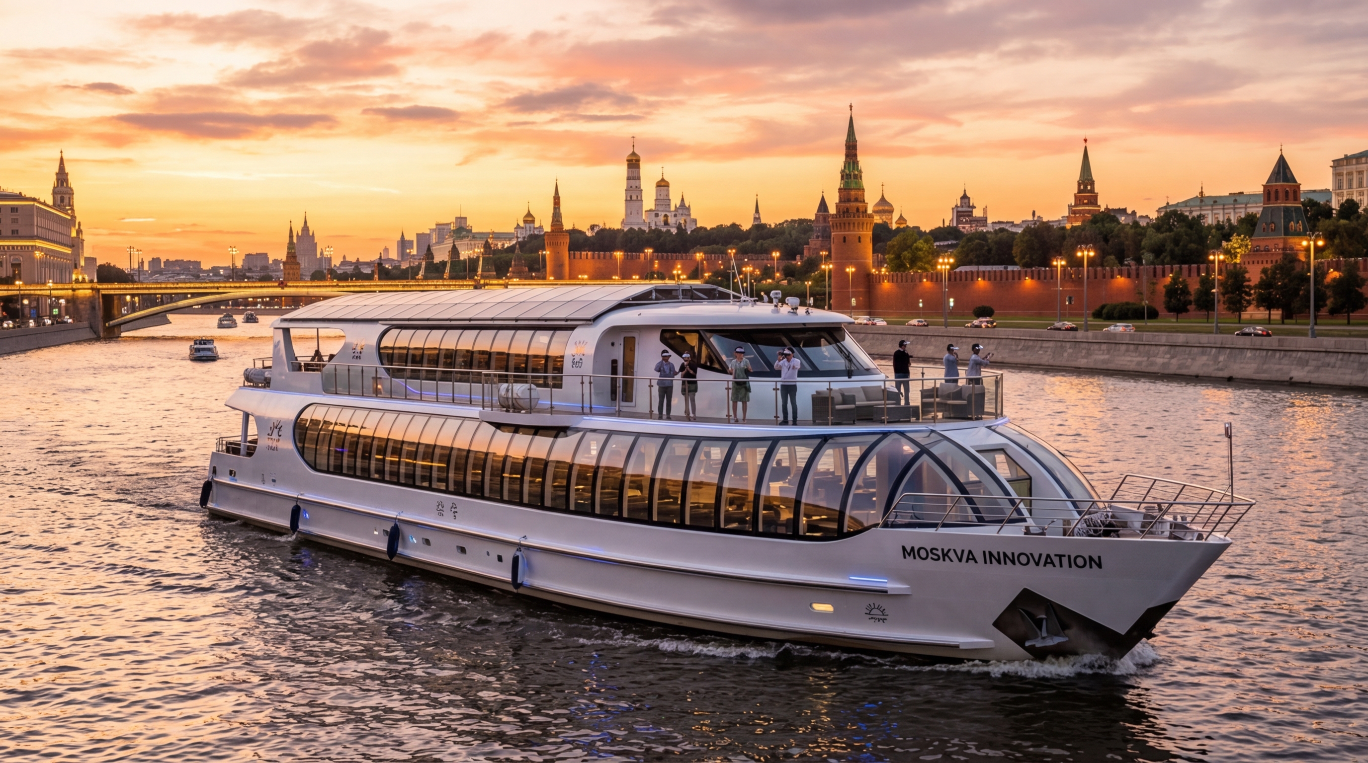 Современный теплоход в Москве с VR-экскурсиями и электродвигателем