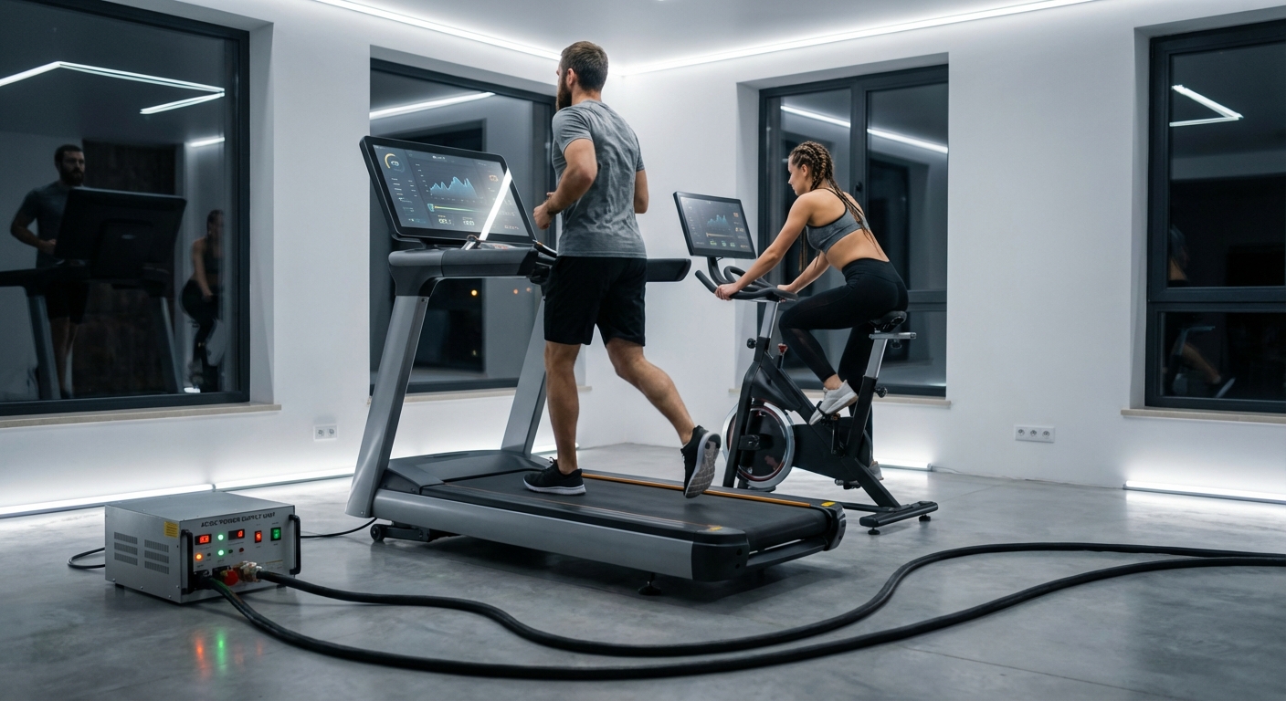 Умные спортивные тренажеры: как AC/DC Конфигурируемые источники питания обеспечивают надежность домашних тренировок