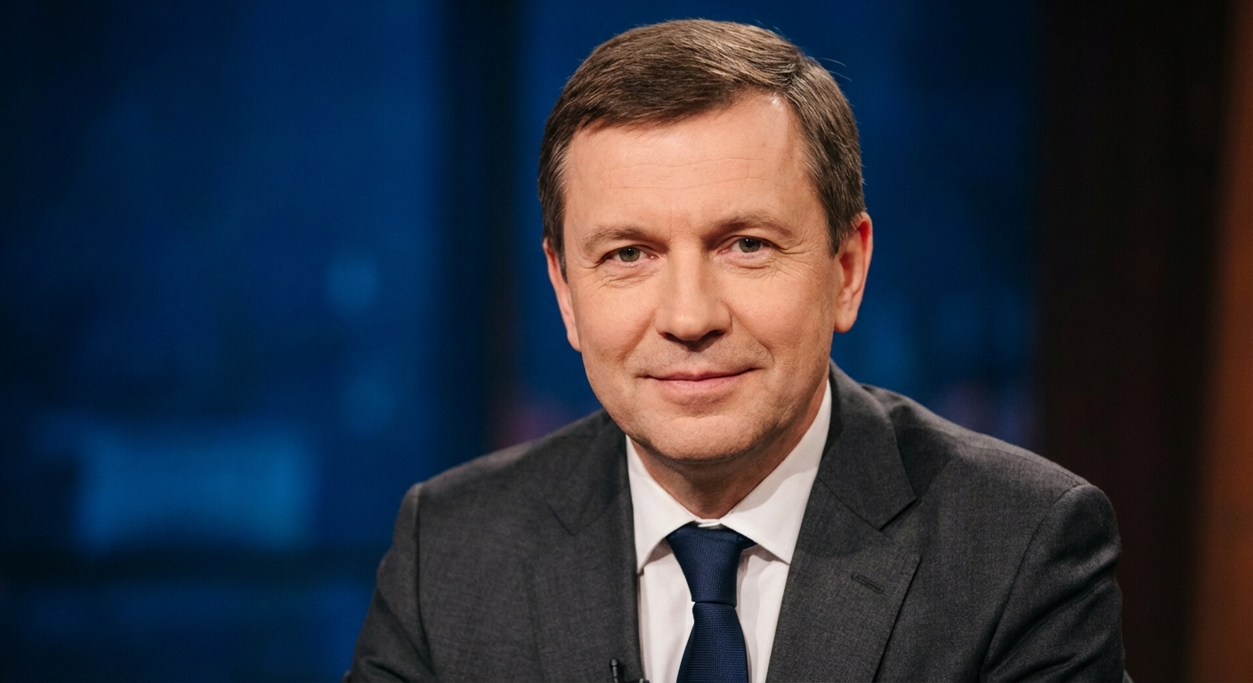 Реалистичный профессиональный портрет (лицо). Человек: Андрей Красильников. Деловой стиль, студийный свет, уютная обстановка.