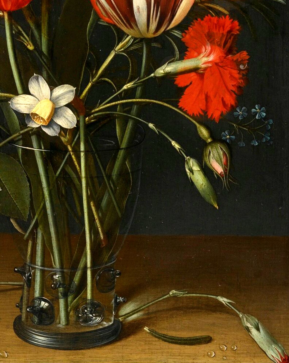 Jacob_van_Hulsdonck_-_Still_life_of_tulips,_carnations,_a_rose_and_other_flowers_in_a_glass_beaker_restin.jpg