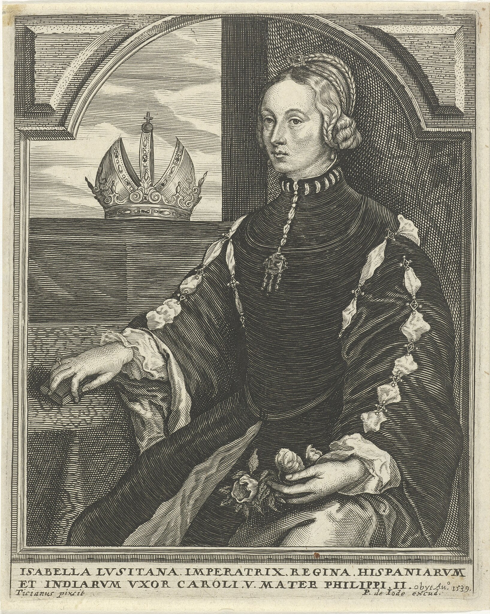 28 Portret_van_Isabella_Lusitana,_koningin_van_Spanje_Theatrum_pontificum,_imperatorum,_regum,_ducum_(serietitel),_RP-P-1908-1222.jpg