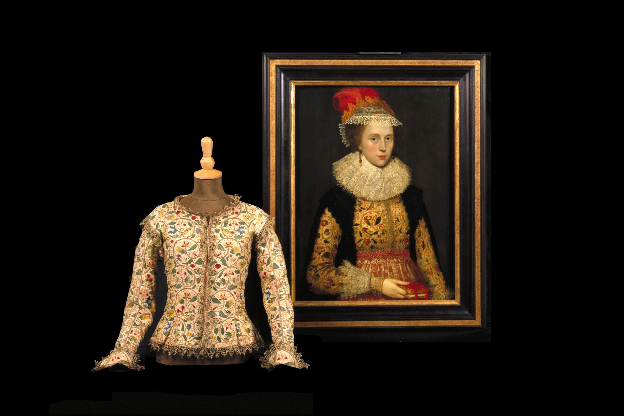 37Jacket and portrait of Margaret Laton, about 1610 VA Museum no. T.228-1994 layton-jacket.jpg